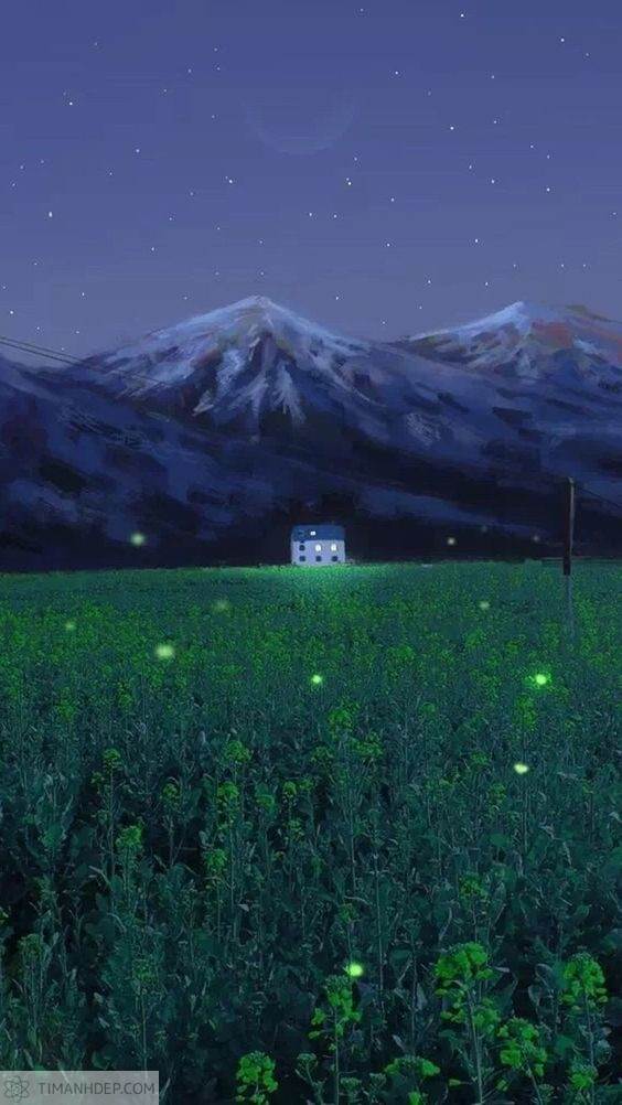Hình nền điện thoại phong cảnh anime 4k đẹp