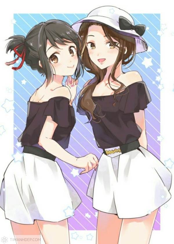 Hình ảnh đôi bạn thân anime đẹp