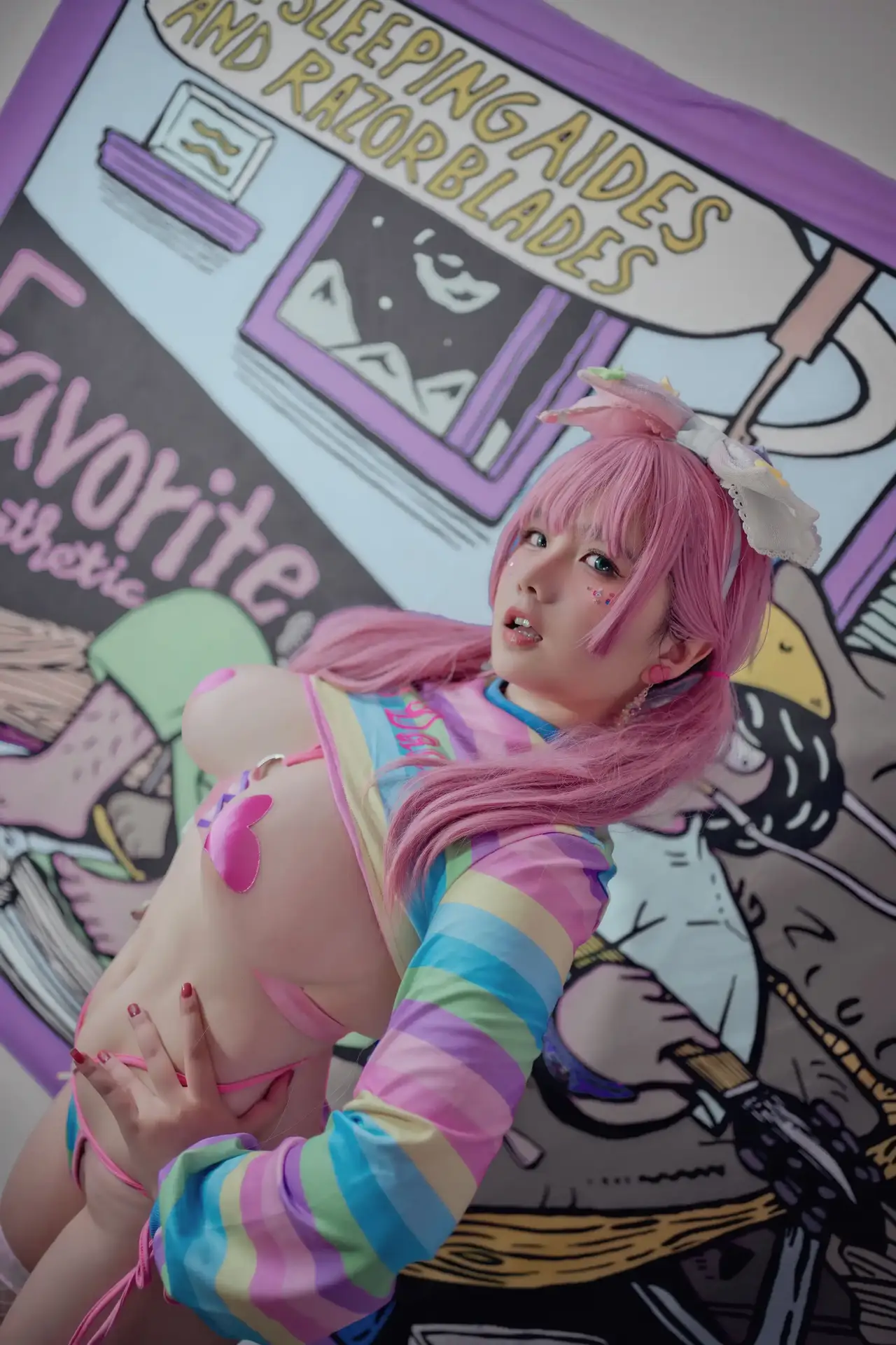 Ảnh sex cosplay Pink twin ponytails