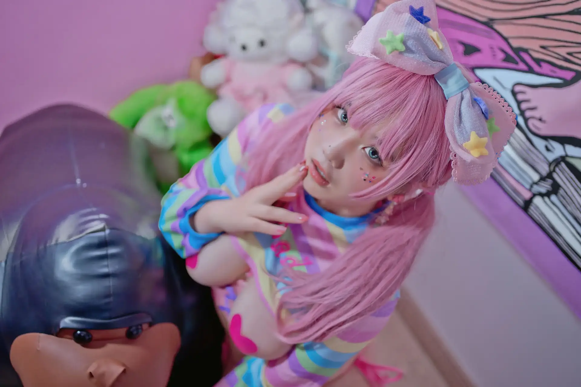 Ảnh sex cosplay Pink twin ponytails