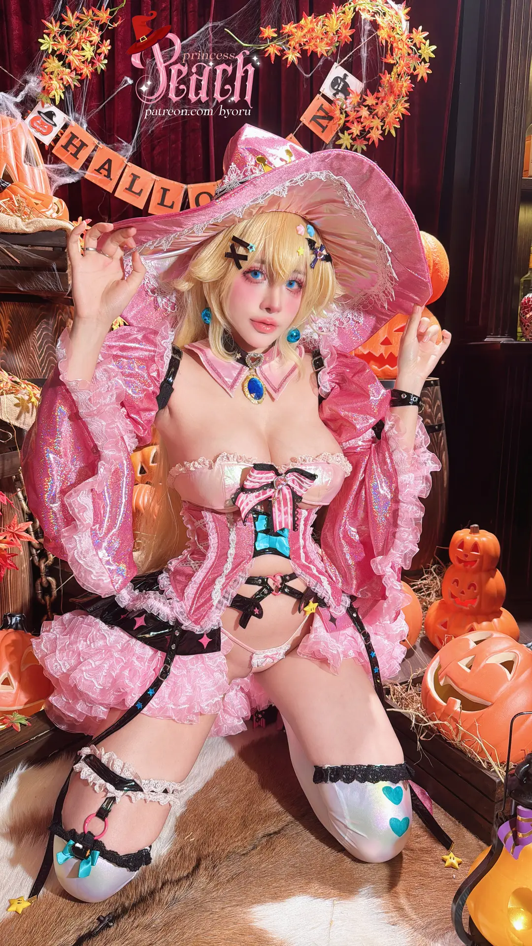 Ảnh sex Byoru Cosplay: Peach princess Witch