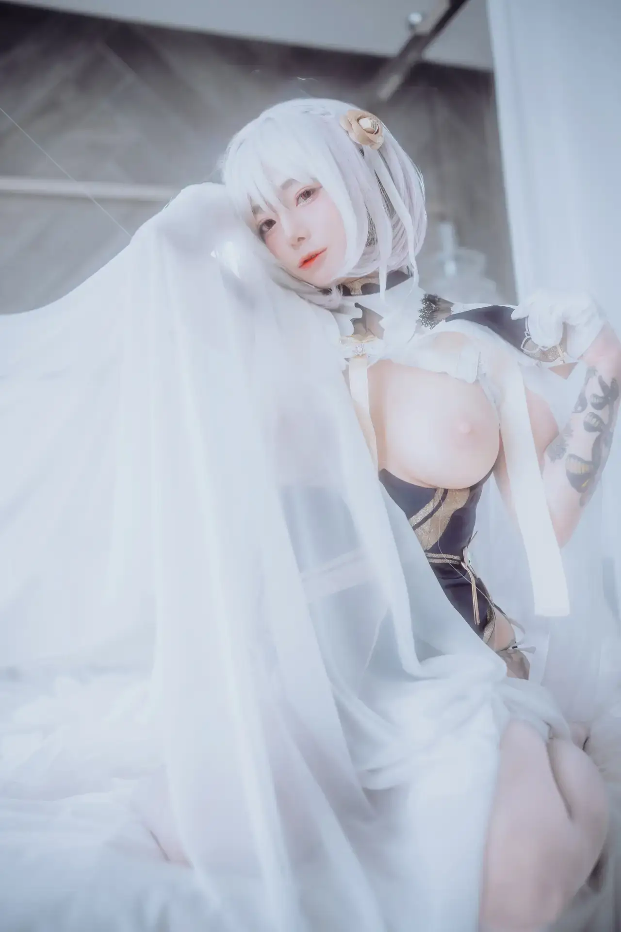Ảnh sex Maruemon Cosplay Blue Waves and Clouds