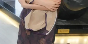 Ảnh Sex XiuRen Model Retro Cheongsam Black Silk