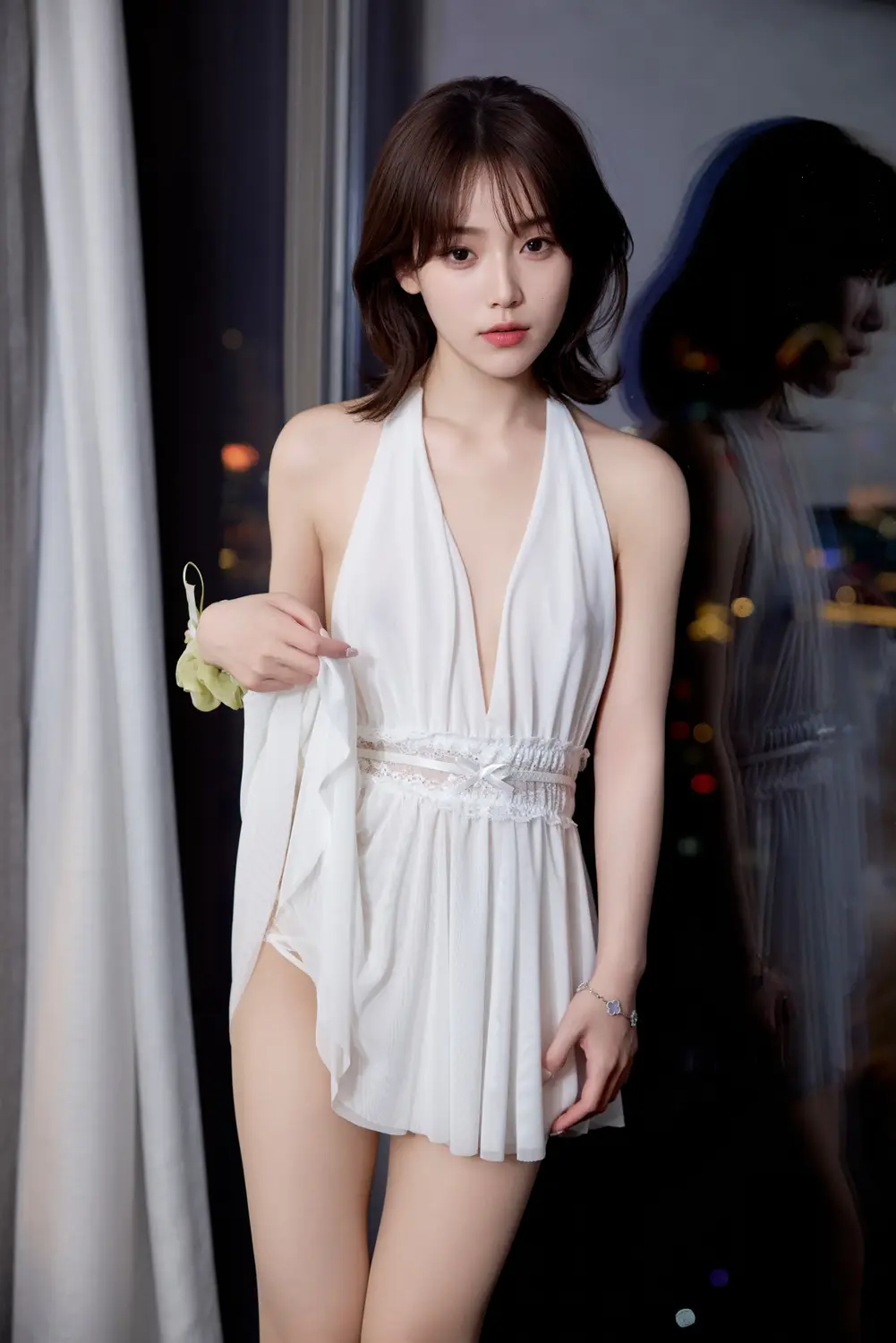 Ảnh sex Xiuren Juice: Her white short skirt